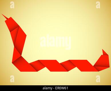 Origami Snake Background Stock Vector