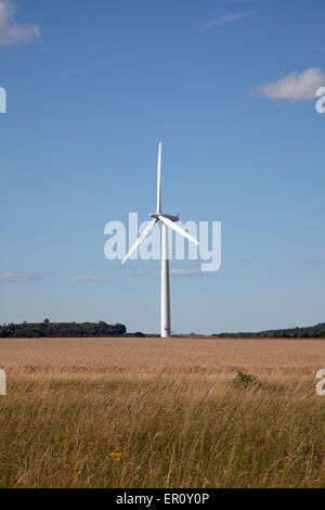 Wind turbine on a wind farm in Oxfordshire England. Stock Photo