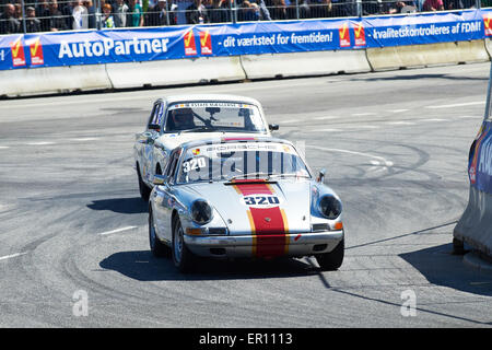 Aarhus, Denmark. 24th May, 2015. HRH Prince Joachim is a passionate race driver. Racing in his white Lotus Cortina #65, he made it to the podium and received a trophy this sunny day in May Credit:  Brian Bjeldbak/Alamy Live News Stock Photo
