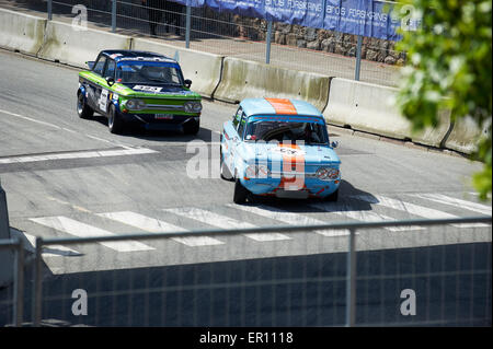 Aarhus, Denmark. 24th May, 2015. HRH Prince Joachim is a passionate race driver. Racing in his white Lotus Cortina, he made it to the podium and received a trophy this sunny day in May Credit:  Brian Bjeldbak/Alamy Live News Stock Photo