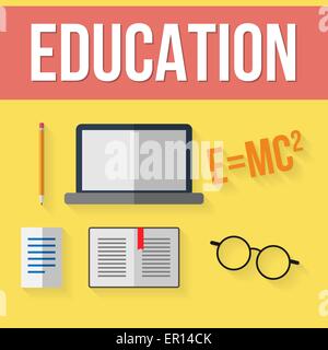 Set of education elements. Stock Vector