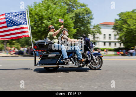 Washington DC, USA. 24th May, 2015. Thousands of veterans and their families turn out for the annual Rolling Thunder protest ride on the National Mall, on this Memorial Day holiday weekend. Credit:  B Christopher/Alamy Live News Stock Photo