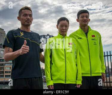 Sydney, Australia. 25th May, 2015. The Australian Badminton Open 2015 media call at Campbells Cove, The Rocks, on May 25, 2015 in Sydney, Australia Credit:  MediaServicesAP/Alamy Live News Stock Photo