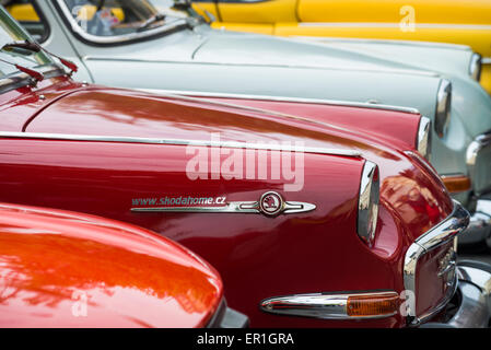 Vintage Skoda on the meeting veteran cars, Prague, Czech republic Stock Photo