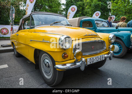 Vintage Skoda Felicia on the meeting veteran cars, Prague, Czech republic Stock Photo