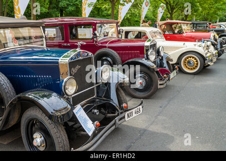 Vintage Praga on the meeting veteran cars, Prague, Czech republic Stock Photo