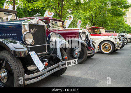 Vintage Praga on the meeting veteran cars, Prague, Czech republic Stock Photo