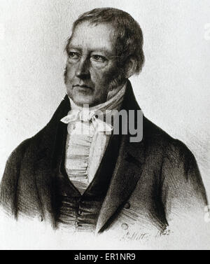 Georg Wilhelm Friedrich Hegel (1770-1831). German philosopher. Engraving. Stock Photo