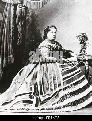 Isabella II of Spain (1830-1904). Queen of Spain. Photography. Stock Photo