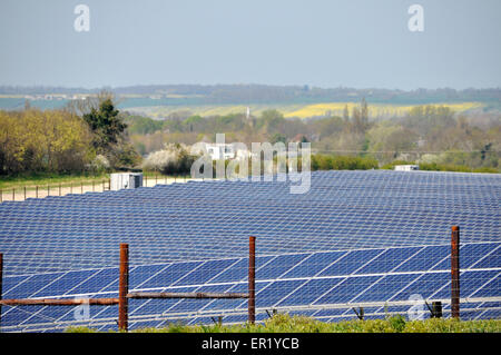 Solar farm at Bassingbourn, England Stock Photo