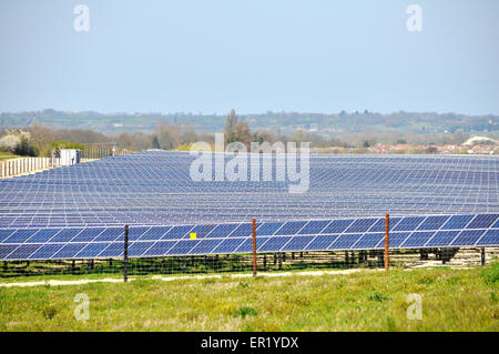 Solar farm at Bassingbourn, England Stock Photo