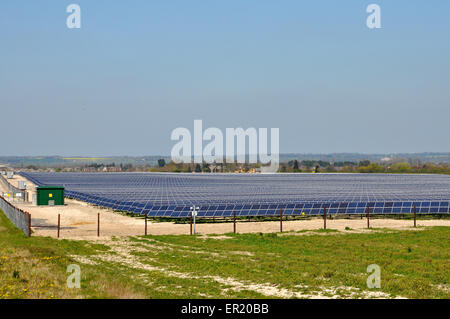 Solar farm at Bassingbourn, England Stock Photo