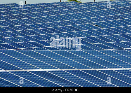 Solar farm at Bassingbourn, England Stock Photo