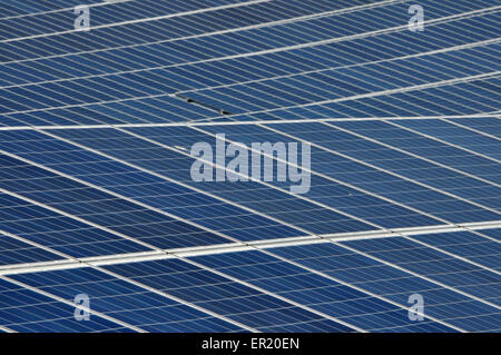 Solar farm at Bassingbourn, England Stock Photo