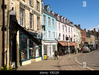 Town centre street, Cirencester, Gloucestershire, England, UK, Stock Photo