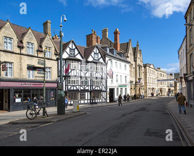 Historic buildings town centre street, Cirencester, Gloucestershire, England, UK, Stock Photo