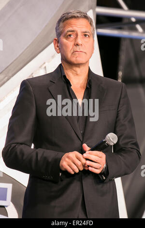 American actor, writer, producer and director George Clooney attends the Japan premiere for the film ''Tomorrowland'' in Roppongi Hills Arena on May 25, 2015, Tokyo, Japan. Clooney visited Japan for the first time in eight years with his wife Amal. The movie hits the theaters across Japan on June 6th. © Rodrigo Reyes Marin/Walt Disney Studio Japan/AFLO/Alamy Live News Stock Photo