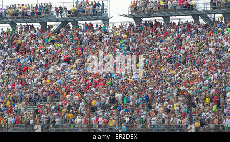 May 24, 2015: Indianapolis, IN - A general view of the crowd during the Indianapolis 500 IndyCar race at the Indianapolis Motor Speedway in Indianapolis, IN - Mike Wulf/CSM Stock Photo