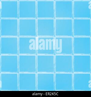 blue mosaic seamless pattern. vector ceramic floor, background Stock Vector