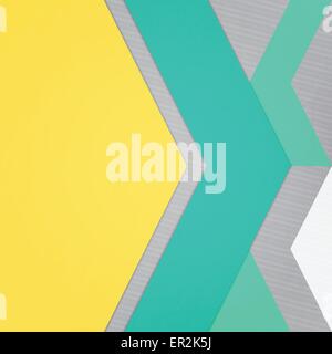 abstract background with colorful arrows over gray paper texture. vector material design Stock Vector