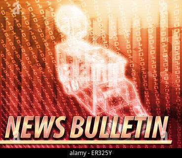 Abstract background digital collage concept illustration local news field reporting Stock Photo