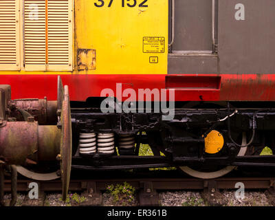 derelict old train details,Peak Rail heritage railway,Matlock,Derbyshire,UK.taken 16/05/2015 Stock Photo