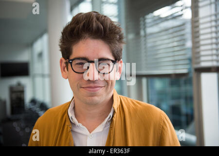 Berlin, Germany. 13th May, 2015. Yancey Strickler, co-founder and manager of the online financing platform Kickstarter poses in Berlin, Germany, 13 May 2015. Photo: MAURIZIO GAMBARINI/dpa/Alamy Live News Stock Photo