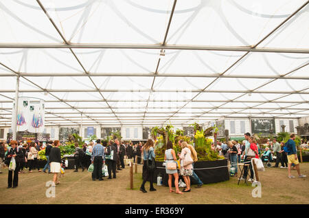 RHS Chelsea Flower Show 2015 - Inside View of  'The Great Pavilion'. Stock Photo
