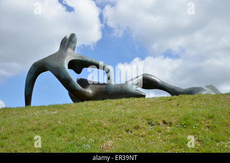 A sculpture by Henry Moore at the Henry Moore Foundation in Perry Green, Hertfordshire. Stock Photo