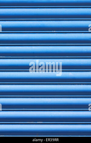 background of metallic roller shutter Stock Photo