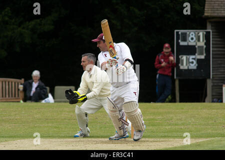 Village cricket at Stoneleigh, Warwickshire, UK Stock Photo