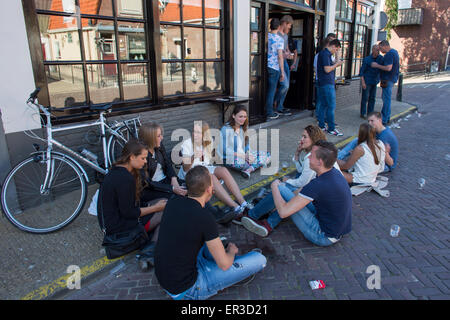 Youth in Volendam (Holland) is famous for high alcohol and drug abuse Stock Photo