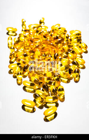 Nutritional supplements, liquid nutritional supplements in capsules. Stock Photo