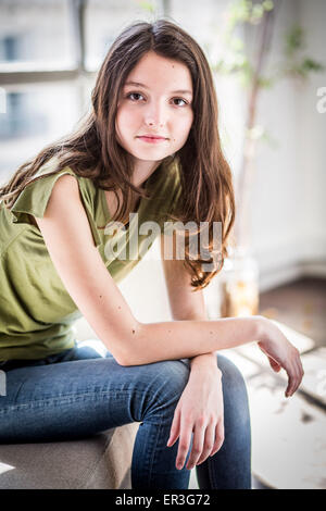 Portrait of a teenage girl.