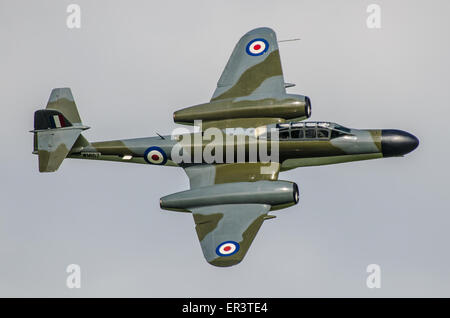 Gloster Meteor NF11 night fighter jet as operated by the RAF in the 1950s, now preserved and flown privately. Vintage jet Stock Photo