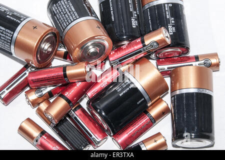 still life image of batteries Stock Photo