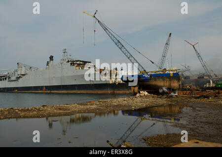Turkish Ship Breaking Yards at Aliaga near Izmir Turkey Stock Photo - Alamy