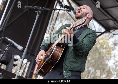 Irvine, California, USA. 16th May, 2015. Musician SAM HARRIS of X Ambassadors performs live during the KROQ Weenie Roast Y Fiesta at Irvine Meadows Amphitheatre in Irvine, California © Daniel DeSlover/ZUMA Wire/Alamy Live News Stock Photo