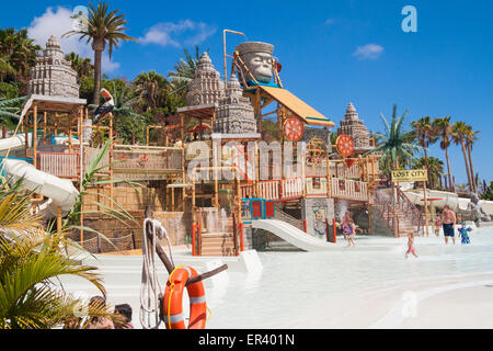 Siam Park water park near Playa de Las Americas on Tenerife, Canary Islands, Spain Stock Photo