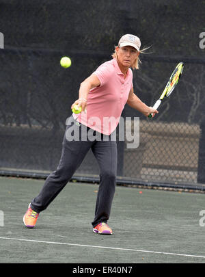 25th annual Chris Evert / Raymond James Pro-Celebrity Tennis Classic at Delray Beach Tennis Center - Day 1  Featuring: Martina Navratilova Where: Delray Beach, Florida, United States When: 21 Nov 2014 Credit: jlnphotography.com/WENN.com Stock Photo