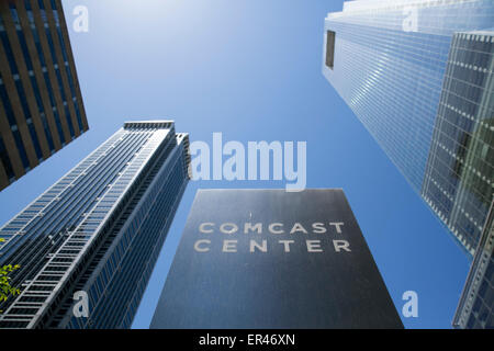 The headquarters of the Comcast Corporation in downtown Philadelphia, Pennsylvania. Stock Photo