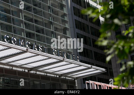 The headquarters of the Comcast Corporation in downtown Philadelphia, Pennsylvania. Stock Photo