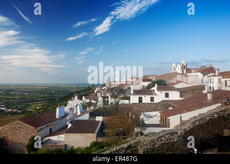 Monsaraz view of village from walls of castle Castelo Alentejo Portugal Stock Photo