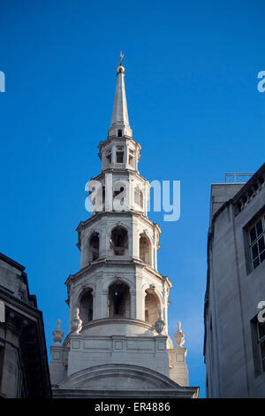 St Bride's Church Fleet Street Wedding cake tower designed by Sir Christopher Wren City of London England UK Stock Photo