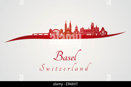 Basel silhouette skyline. Switzerland - Basel vector city, swiss linear ...