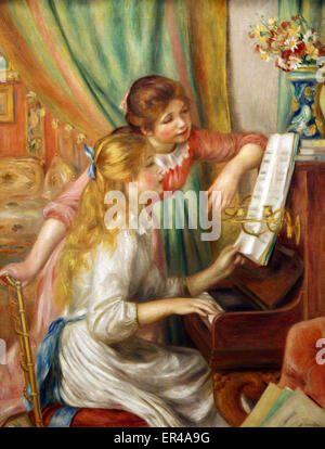 Kit Canevas Steiner – Jeunes Filles Au Piano D’après Renoir – Broderie Point De Croix – Années 70