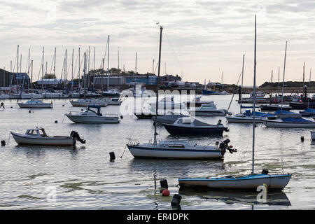 Boats in Bembridge Harbour on the Isle of Wight Stock Photo