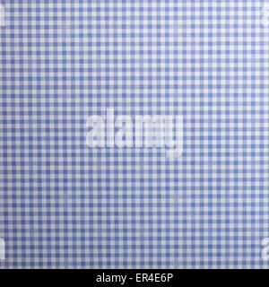 Close up of classic blue picnic cloth.The tablecloth is new clean and flat. Stock Photo