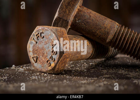 Rusty Bolts Detail Stock Photo