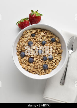 Bowl Of Granola Cereal Stock Photo